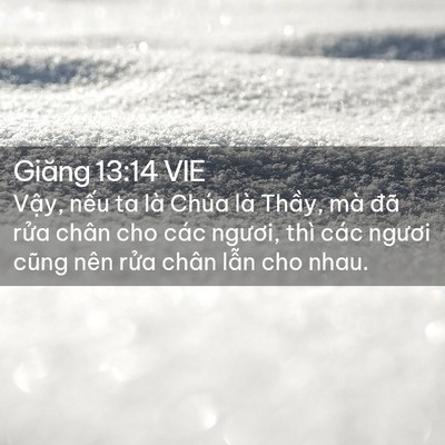 Picture 02 - Giăng 13:14 VIE - Vậy, nếu ta là Chúa là Thầy, mà đã - Bible Verse Picture