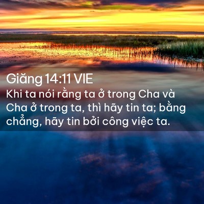 Picture 02 - Giăng 14:11 VIE - Khi ta nói rằng ta ở trong Cha và Cha ở - Bible Verse Picture