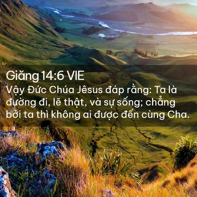 Picture 02 - Giăng 14:6 VIE - Vậy Đức Chúa Jêsus đáp rằng: Ta là - Bible Verse Picture