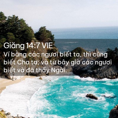 Picture 02 - Giăng 14:7 VIE - Ví bằng các ngươi biết ta, thì cũng - Bible Verse Picture