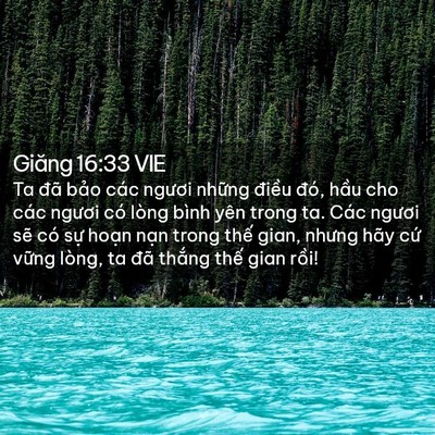 Picture 02 - Giăng 16:33 VIE - Ta đã bảo các ngươi những điều đó, - Bible Verse Picture