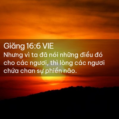 Picture 02 - Giăng 16:6 VIE - Nhưng vì ta đã nói những điều đó cho - Bible Verse Picture