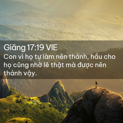 Picture 02 - Giăng 17:19 VIE - Con vì họ tự làm nên thánh, hầu cho - Bible Verse Picture