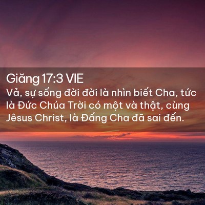 Picture 02 - Giăng 17:3 VIE - Vả, sự sống đời đời là nhìn biết - Bible Verse Picture