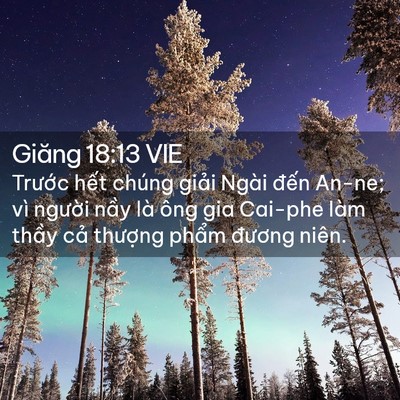 Picture 02 - Giăng 18:13 VIE - Trước hết chúng giải Ngài đến An-ne; - Bible Verse Picture