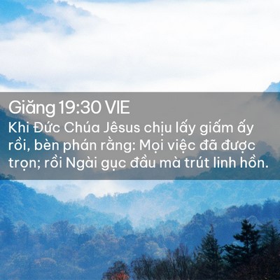 Picture 02 - Giăng 19:30 VIE - Khi Đức Chúa Jêsus chịu lấy giấm ấy - Bible Verse Picture