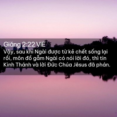 Picture 02 - Giăng 2:22 VIE - Vậy, sau khi Ngài được từ kẻ chết - Bible Verse Picture