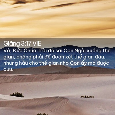Picture 02 - Giăng 3:17 VIE - Vả, Đức Chúa Trời đã sai Con Ngài - Bible Verse Picture
