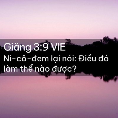Picture 02 - Giăng 3:9 VIE - Ni-cô-đem lại nói: Điều đó làm thể - Bible Verse Picture