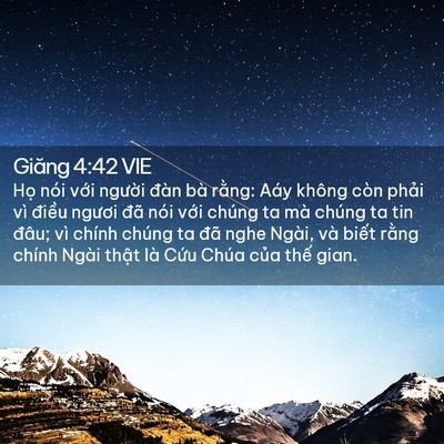 Picture 02 - Giăng 4:42 VIE - Họ nói với người đàn bà rằng: Aáy - Bible Verse Picture