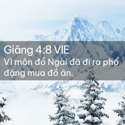 Picture 02 - Giăng 4:8 VIE - Vì môn đồ Ngài đã đi ra phố đặng - Bible Verse Picture