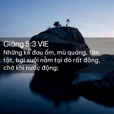 Picture 02 - Giăng 5:3 VIE - Những kẻ đau ốm, mù quáng, tàn tật, - Bible Verse Picture