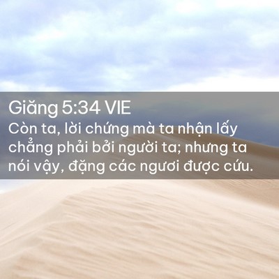 Picture 02 - Giăng 5:34 VIE - Còn ta, lời chứng mà ta nhận lấy - Bible Verse Picture