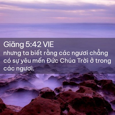 Picture 02 - Giăng 5:42 VIE - nhưng ta biết rằng các ngươi chẳng có - Bible Verse Picture