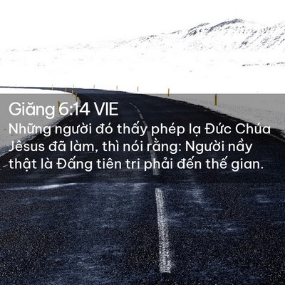 Picture 02 - Giăng 6:14 VIE - Những người đó thấy phép lạ Đức - Bible Verse Picture