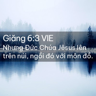 Picture 02 - Giăng 6:3 VIE - Nhưng Đức Chúa Jêsus lên trên núi, - Bible Verse Picture