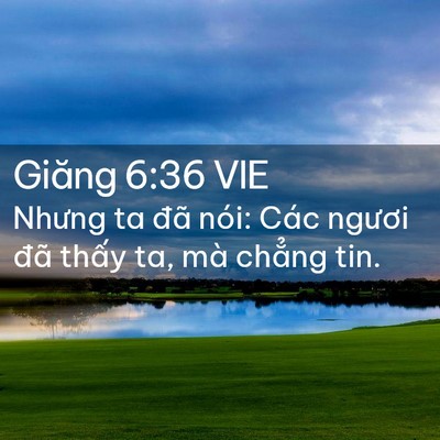Picture 02 - Giăng 6:36 VIE - Nhưng ta đã nói: Các ngươi đã thấy ta, - Bible Verse Picture