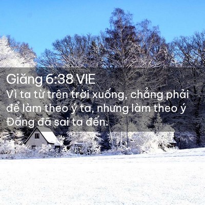 Picture 02 - Giăng 6:38 VIE - Vì ta từ trên trời xuống, chẳng phải - Bible Verse Picture