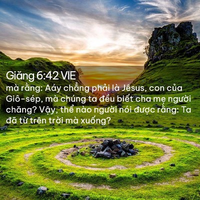 Picture 02 - Giăng 6:42 VIE - mà rằng: Aáy chẳng phải là Jêsus, con - Bible Verse Picture