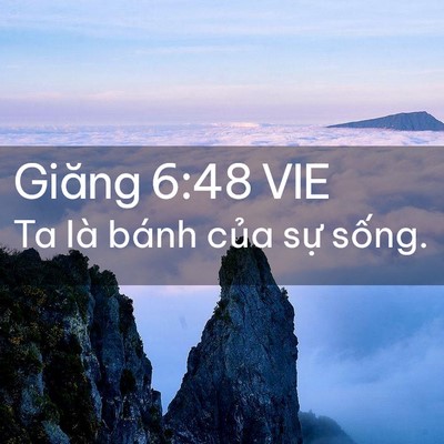 Picture 02 - Giăng 6:48 VIE - Ta là bánh của sự - Bible Verse Picture