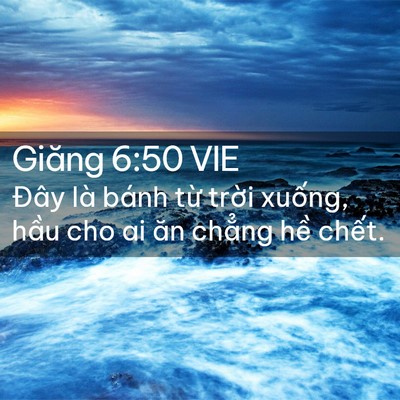 Picture 02 - Giăng 6:50 VIE - Đây là bánh từ trời xuống, hầu cho ai - Bible Verse Picture