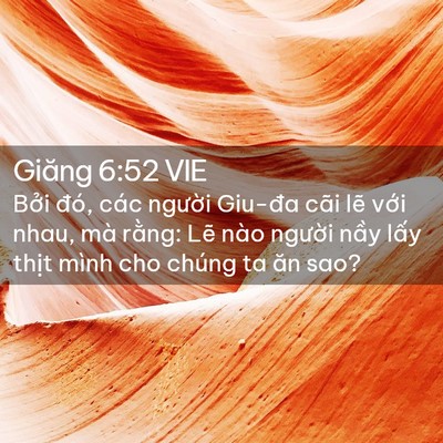 Picture 02 - Giăng 6:52 VIE - Bởi đó, các người Giu-đa cãi lẽ với - Bible Verse Picture
