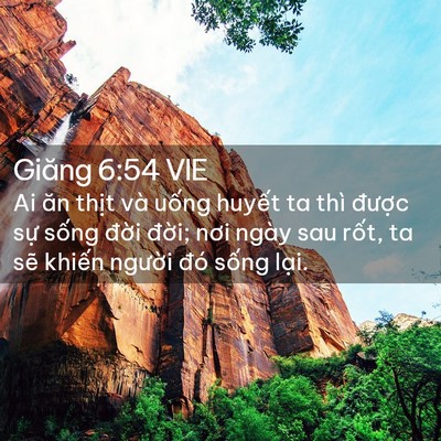 Picture 02 - Giăng 6:54 VIE - Ai ăn thịt và uống huyết ta thì được - Bible Verse Picture