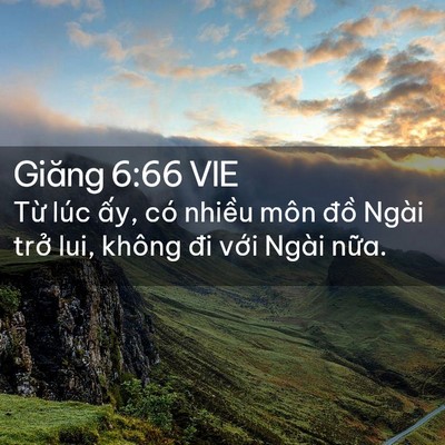 Picture 02 - Giăng 6:66 VIE - Từ lúc ấy, có nhiều môn đồ Ngài - Bible Verse Picture