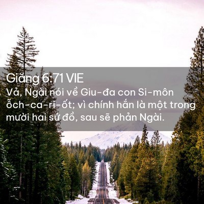 Picture 02 - Giăng 6:71 VIE - Vả, Ngài nói về Giu-đa con Si-môn - Bible Verse Picture