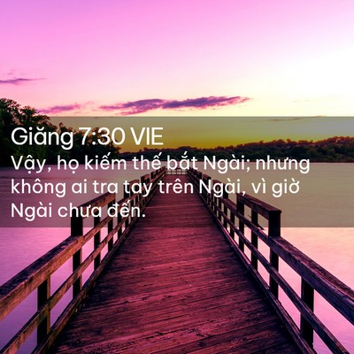 Picture 02 - Giăng 7:30 VIE - Vậy, họ kiếm thế bắt Ngài; nhưng - Bible Verse Picture