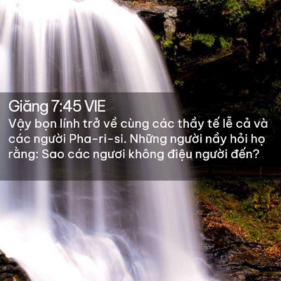 Picture 02 - Giăng 7:45 VIE - Vậy bọn lính trở về cùng các thầy - Bible Verse Picture