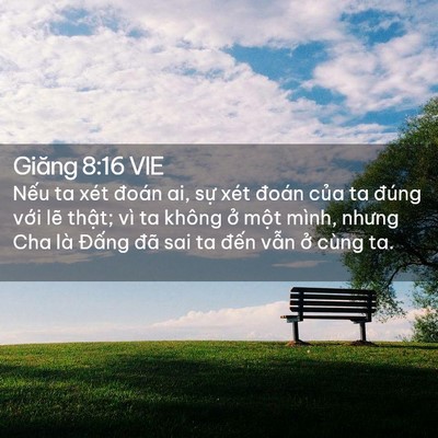 Picture 02 - Giăng 8:16 VIE - Nếu ta xét đoán ai, sự xét đoán của - Bible Verse Picture