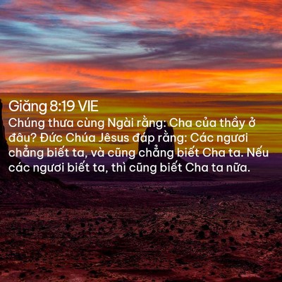 Picture 02 - Giăng 8:19 VIE - Chúng thưa cùng Ngài rằng: Cha của thầy - Bible Verse Picture