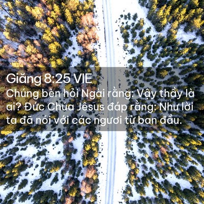 Picture 02 - Giăng 8:25 VIE - Chúng bèn hỏi Ngài rằng: Vậy thầy là - Bible Verse Picture