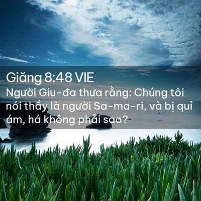 Picture 02 - Giăng 8:48 VIE - Người Giu-đa thưa rằng: Chúng tôi nói - Bible Verse Picture