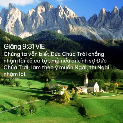 Picture 02 - Giăng 9:31 VIE - Chúng ta vẫn biết Đức Chúa Trời - Bible Verse Picture