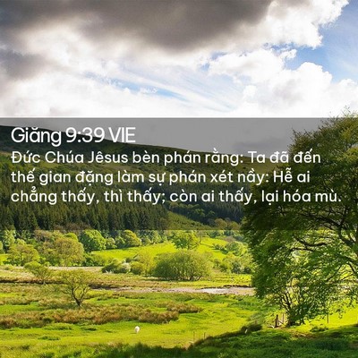 Picture 02 - Giăng 9:39 VIE - Đức Chúa Jêsus bèn phán rằng: Ta đã - Bible Verse Picture