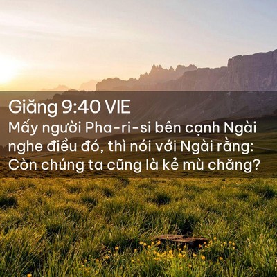 Picture 02 - Giăng 9:40 VIE - Mấy người Pha-ri-si bên cạnh Ngài nghe - Bible Verse Picture