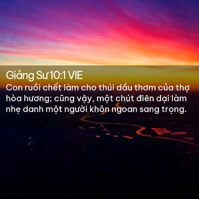 Picture 02 - Giảng Sư 10:1 VIE - Con ruồi chết làm cho thúi dầu thơm - Bible Verse Picture