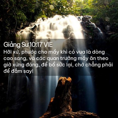 Picture 02 - Giảng Sư 10:17 VIE - Hỡi xứ, phước cho mầy khi có vua là - Bible Verse Picture