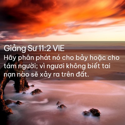 Picture 02 - Giảng Sư 11:2 VIE - Hãy phân phát nó cho bảy hoặc cho tám - Bible Verse Picture
