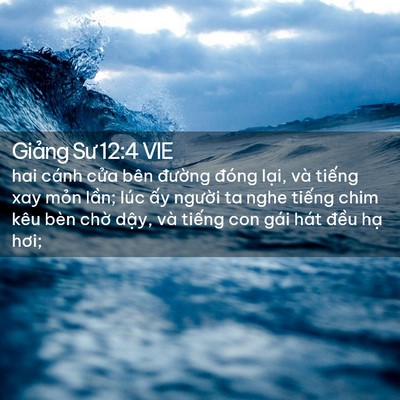 Picture 02 - Giảng Sư 12:4 VIE - hai cánh cửa bên đường đóng lại, và - Bible Verse Picture