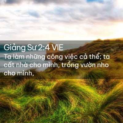 Picture 02 - Giảng Sư 2:4 VIE - Ta làm những công việc cả thể; ta cất - Bible Verse Picture