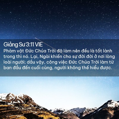 Picture 02 - Giảng Sư 3:11 VIE - Phàm vật Đức Chúa Trời đã làm nên - Bible Verse Picture