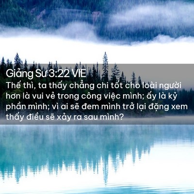 Picture 02 - Giảng Sư 3:22 VIE - Thế thì, ta thấy chẳng chi tốt cho loài - Bible Verse Picture