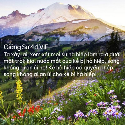 Picture 02 - Giảng Sư 4:1 VIE - Ta xây lại, xem xét mọi sự hà hiếp - Bible Verse Picture