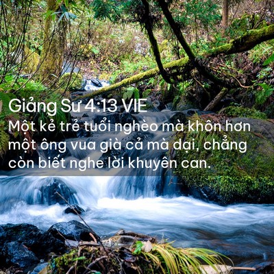 Picture 02 - Giảng Sư 4:13 VIE - Một kẻ trẻ tuổi nghèo mà khôn hơn - Bible Verse Picture