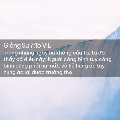 Picture 02 - Giảng Sư 7:15 VIE - Trong những ngày hư không của ta, ta đã - Bible Verse Picture