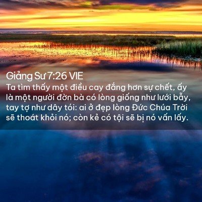 Picture 02 - Giảng Sư 7:26 VIE - Ta tìm thấy một điều cay đắng hơn - Bible Verse Picture