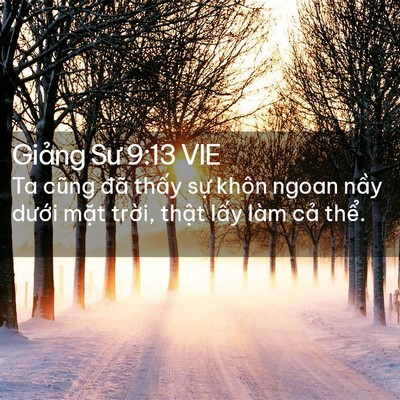 Picture 02 - Giảng Sư 9:13 VIE - Ta cũng đã thấy sự khôn ngoan nầy - Bible Verse Picture